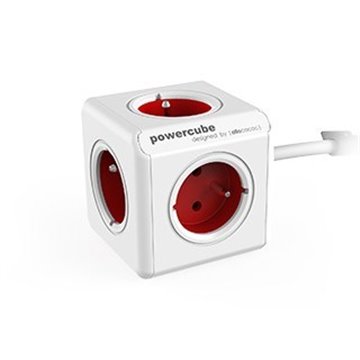 Allocacoc PowerCube power extension 1.5 m 5 AC outlet(s) Indoor Red  White
