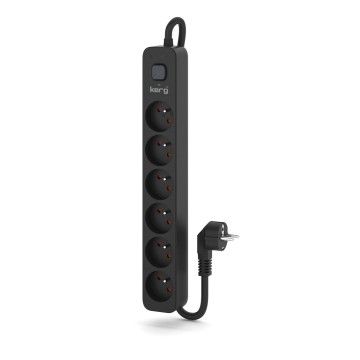 KERG power strip with circuit breaker-6 sockets 16A 3m