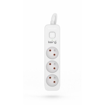 KERG power strip with switch 3 sockets  3m 10A