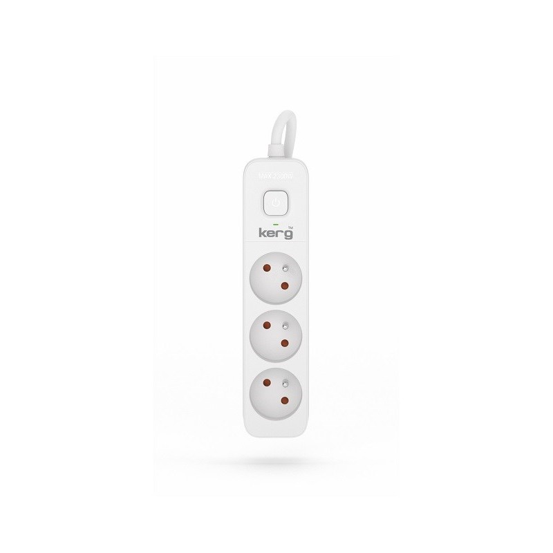 KERG power strip with switch 3 sockets  3m 10A KERG power strip with switch 3 sockets  3m 10A