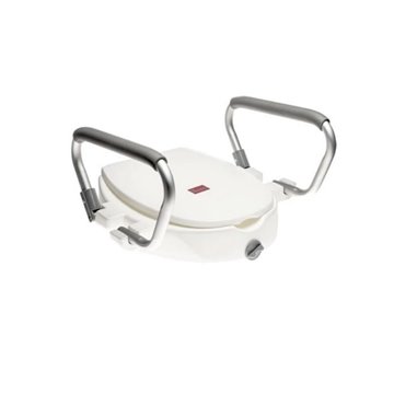 Raising toilet seat with foldable handrails AT51205
