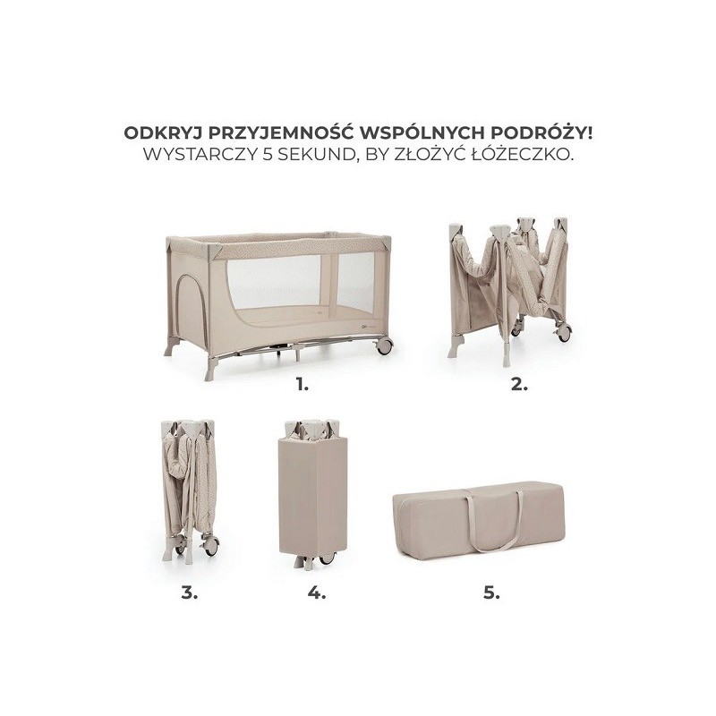 Kinderkraft Joy 2 travel cot  beige Kinderkraft Joy 2 travel cot  beige