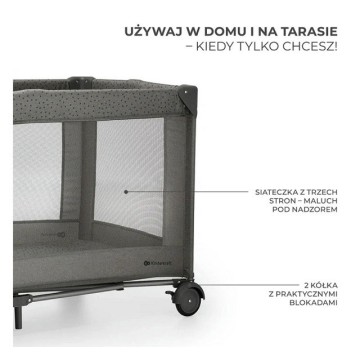 KinderKraft travel cot JOY 2 DARK GREY