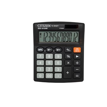 CITIZEN CALCULATOR OFFICE SDC-812NR  12-DIGIT  127X105MM  BLACK