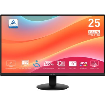 MSI Pro MP252L computer monitor 62.2 cm (24.5 ) 1920 x 1080 pixels Full HD LED Black