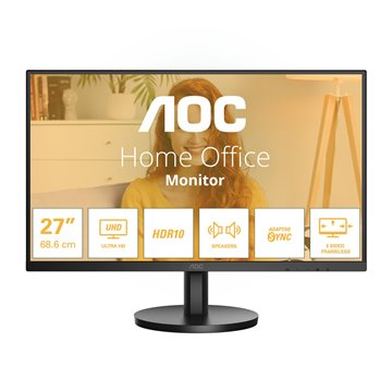 AOC B3 U27B3A computer monitor 68.6 cm (27 ) 3840 x 2160 pixels 4K Ultra HD LCD Black