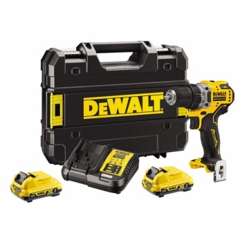 DEWALT DCD701D2-QW Cordless Drill 2x 12V 2Ah XR TSTAK Black  Yellow