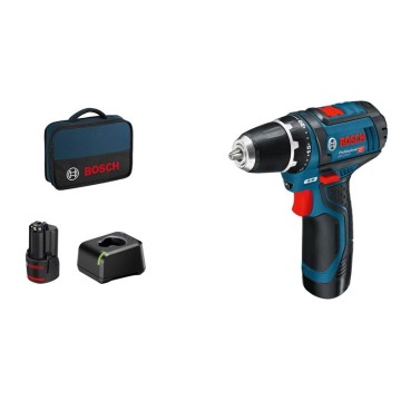 Bosch Akku-Bohrschrauber 12 V Li-Ion 1300 RPM Black  Blue  Red