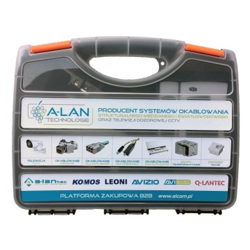 Alantec Set of installation tools in a case (tester  LSA knife  crimper  stripper  RJ45 plugs)