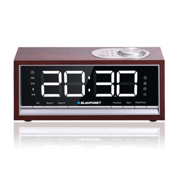BLAUPUNKT CR60BT Bluetooth Radio Alarm Clock  brown wood