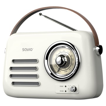 SAVIO RS-02 Portable Radio  white