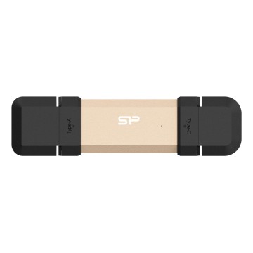 Silicon Power DS72 USB flash drive 1 TB USB Type-A / USB Type-C 3.2 Gen 2 (3.1 Gen 2) Gold