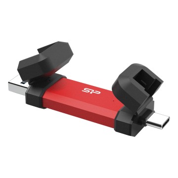 Silicon Power DS72 USB flash drive 500 GB USB Type-A / USB Type-C 3.2 Gen 2 (3.1 Gen 2) Red