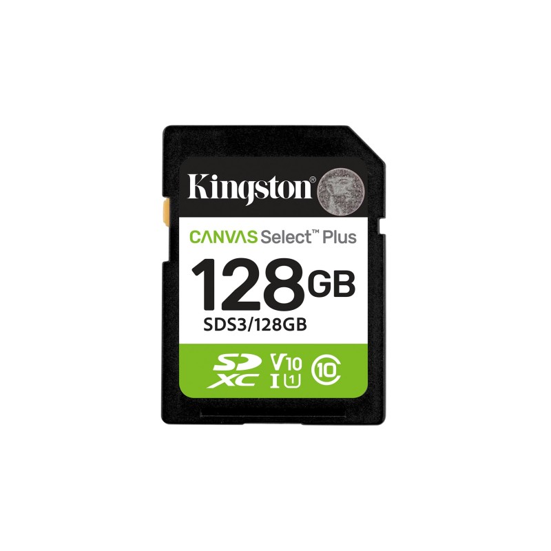 Kingston Technology 128GB SDXC Canvas Select Plus Gen3 150MB/s C10 UHS-I U1 V10 Kingston Technology 128GB SDXC Canvas Select Plus Gen3 150MB/s C10 UHS-I U1 V10