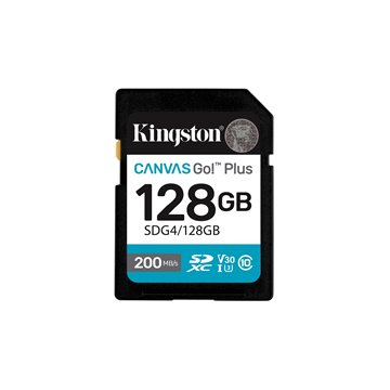 Kingston Technology Canvas Go! Plus 128GB SDXC Canvas Go Plus Gen4 200MB/s C10 UHS-I U3 V30