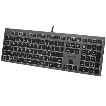 A4Tech FSTYLER FX60H (White Backlit) keyboard USB QWERTY Black  Grey