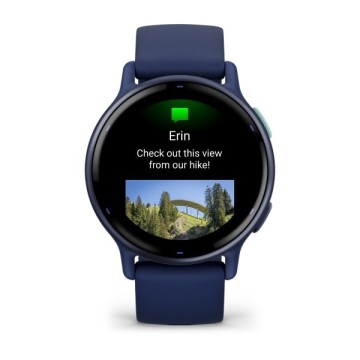 Garmin Vivoactive 5 3.05 cm (1.2 ) AMOLED 42 mm Digital 390 x 390 pixels Touchscreen Blue Wi-Fi GPS (satellite)