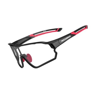Rockbros 10135 UV400 photochromic cycling glasses  black and red