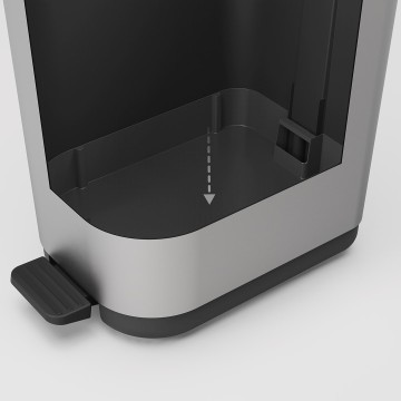 ROTHO Ribo White - pedal bin – 35l