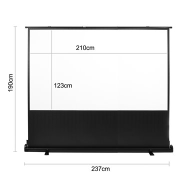 Maclean MC-964 portable projection screen  compact  floor  100   16:9