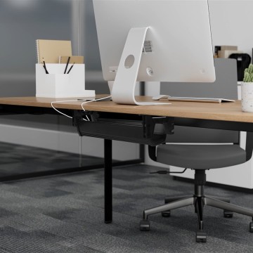 Maclean under-desk cable/extension organizer  max. load 5kg  black  MC-106 B