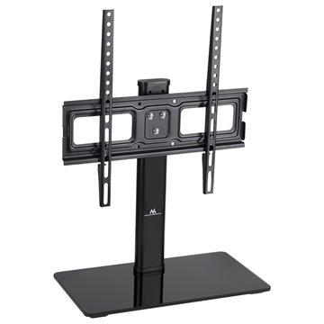 Maclean MC-450 Universal TV Stand for TV Cabinet max. 40kg  max. VESA 400x400 32-65  Tempered Glass Base 3-Level Height Adjustme
