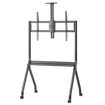 Maclean TV stand / cart  camera shelf  on casters  55-100   max load 120kg/10kg shelf  max. VESA 900x600  black  MC-114 B