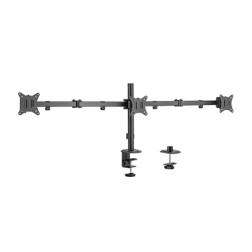 Gembird MA-D3-01 Adjustable desk 3-display mounting arm (rotate  tilt  swivel)  17”-27”  up to 7 kg