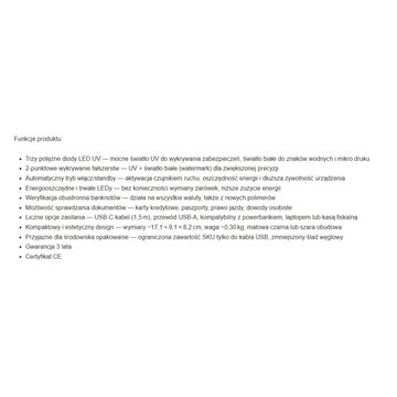 Safescan 75 LED UV banknote tester