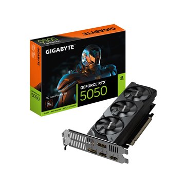 GIGABYTE GeForce RTX 5050 OC Low Profile 8G Graphics Card - 8GB GDDR6  128bit  PCI-E 5.0  2587MHz Core Clock  2 x DP  2 x HDMI  