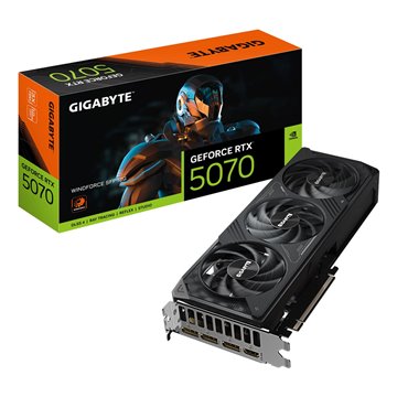 GIGABYTE GeForce RTX 5070 WINDFORCE SFF 12G Graphics Card - 12GB GDDR7  192bit  PCI-E 5.0  2512MHz Core Clock  3 x DP 2.1b  1 x 
