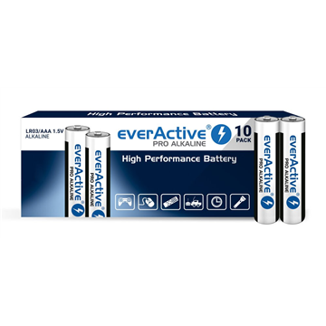 Alkaline batteries everActive Pro Alkaline LR03 AAA - shrink pack - 10 pieces