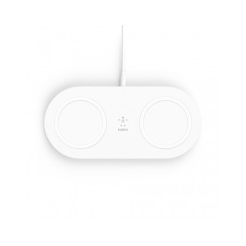 TAPPETINO DI RICARICA WIRELESS DOPPIO 2 X 15W - BIANCO