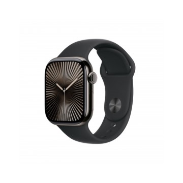 Apple Watch Series 10 GPS + Cellular 42mm Cassa Titanio Ardesia con Nero Sport Band - S/M