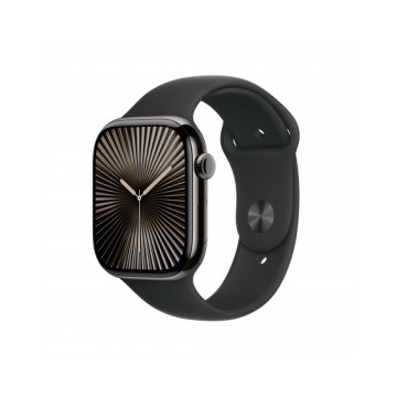 Apple Watch Series 10 GPS + Cellular 46mm Cassa Titanio Ardesia con Nero Sport Band - M/L