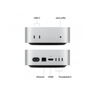 Mac mini - Chip Apple M4 Pro con CPU 14-core, GPU 20-core, Neural Engine 16-core - RAM 24GB di memoria unificata - HD SSD 512GB 