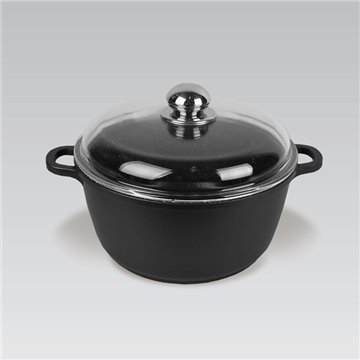 Maestro MR-4624C Pot with lid 24 cm 4 l Black