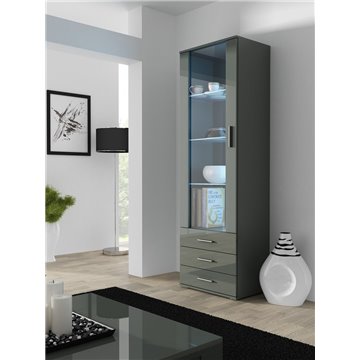 Cama display cabinet SOHO S1 grey/grey gloss