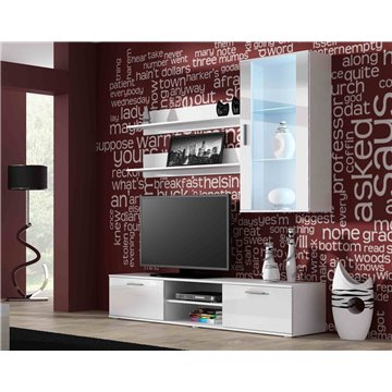 Cama hanging display cabinet SOHO white/white gloss