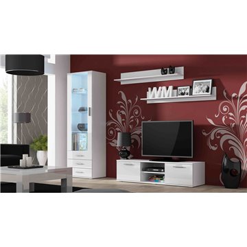 Cama display cabinet SOHO S1 white/white gloss
