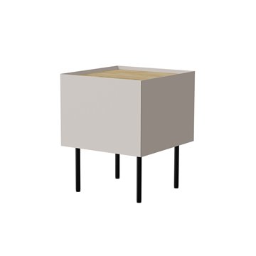 Cama Bedside table  2 pcs  FELLINI  40x41x60  cashmere + oiled oak top