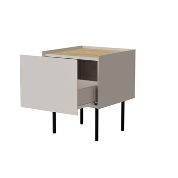 Cama Bedside table  2 pcs  FELLINI  40x41x60  cashmere + oiled oak top