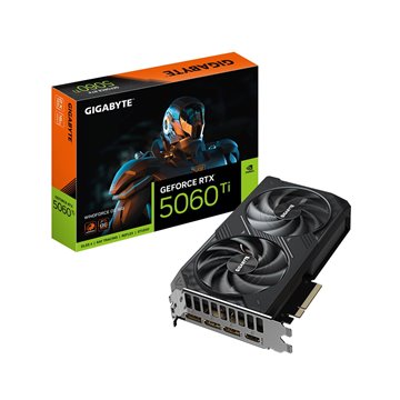 GIGABYTE GeForce RTX 5060 Ti WINDFORCE OC 16G Graphics Card - 16GB GDDR7  128bit  PCI-E 5.0  2587MHz Core Clock  3 x DisplayPort