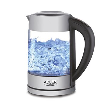 Adler AD 1247 NEW electric kettle 1.7 L Hazelnut Stainless steel Transparent 2200 W