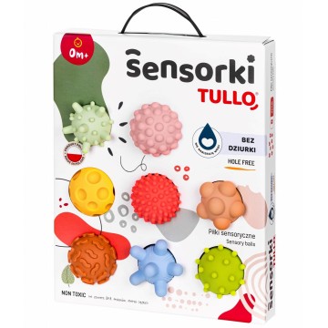 Sensory balls without holes TULLO pastel  8 pcs