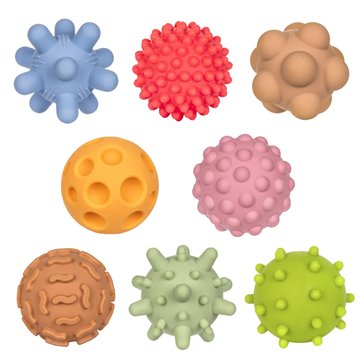 Sensory balls without holes TULLO pastel  8 pcs