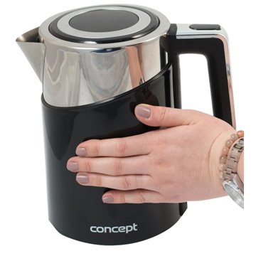 Concept RK3171 electric kettle 1.7 L 2200 W Black  Metallic
