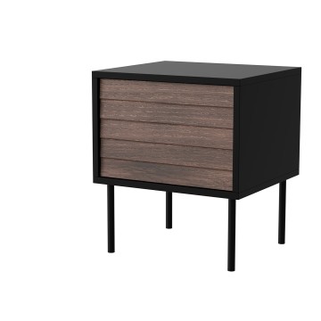 Bedside cabinet  2 pcs. CORTINA 45x40x51 black/walnut