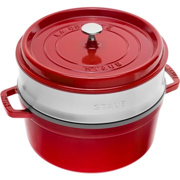 STAUB LA COCOTTE Round cast iron pot with 3.8 ltr cartridge red