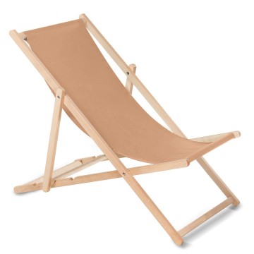 Classic beech deckchair GreenBlue GB183 cappuccino